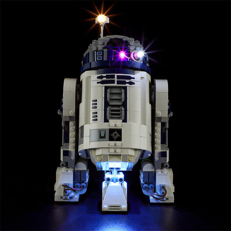 YEABRICKS is compatible with LEGO 75379 Star Wars R2-D2 LED lighting, building block toys, assembly lights