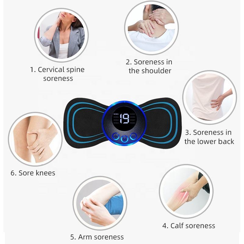 EMS Electric Pulse Neck Massager – Cervical Massage Patch & Muscle Stimulator for Pain Relief, Portable Relaxation