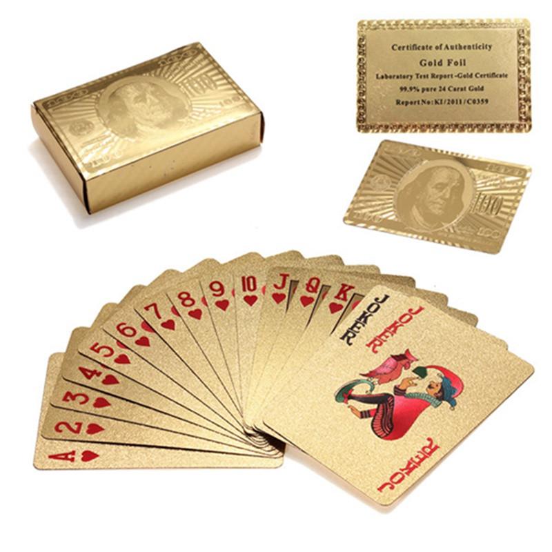 24K Gold Foil Playing Cards - with Certificate