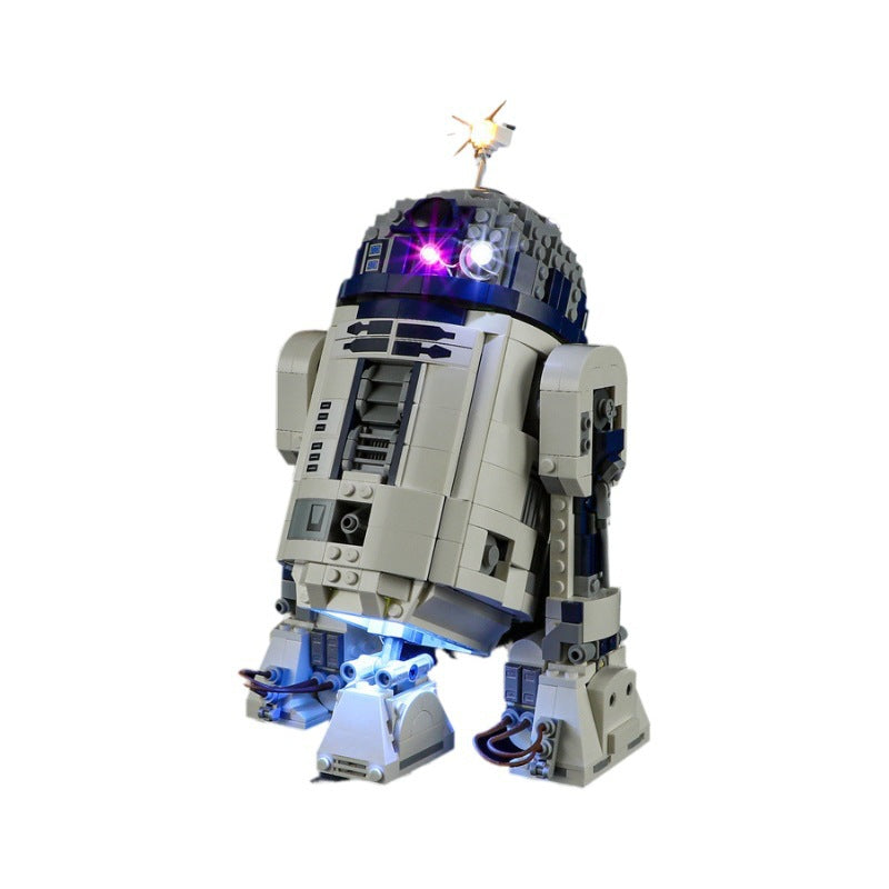 YEABRICKS is compatible with LEGO 75379 Star Wars R2-D2 LED lighting, building block toys, assembly lights