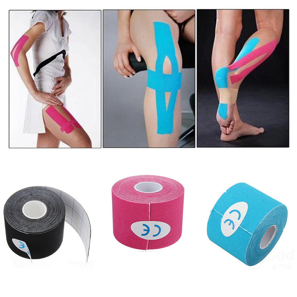 Sports Muscle Protector – 5cm All-Cotton Waterproof Kinesiology Tape for Intramuscular Support