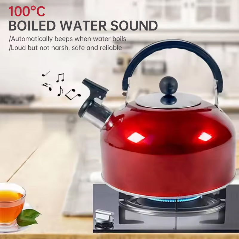 3L Stainless Steel Kettle for Gas Heating – Whistling Design with Comfortable Handle, Perfect for Cooking & Tea