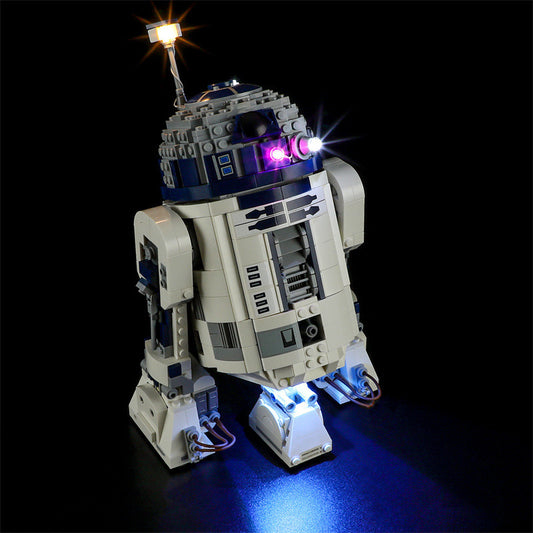 YEABRICKS is compatible with LEGO 75379 Star Wars R2-D2 LED lighting, building block toys, assembly lights