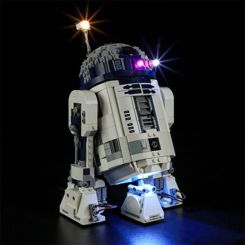 YEABRICKS is compatible with LEGO 75379 Star Wars R2-D2 LED lighting, building block toys, assembly lights