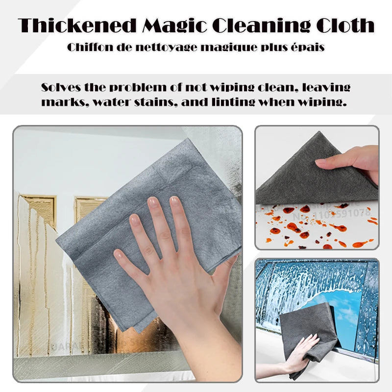 1-10PCS Magic Cleaning Cloths – Reusable Microfiber Rags for Car, Windows, Mirrors & Kitchen Cleaning