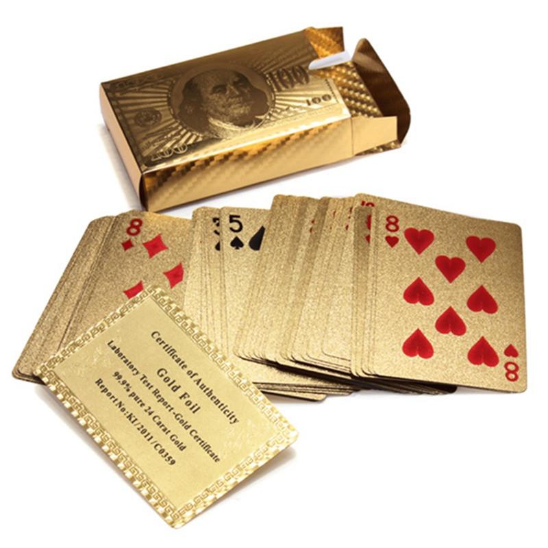 24K Gold Foil Playing Cards - with Certificate